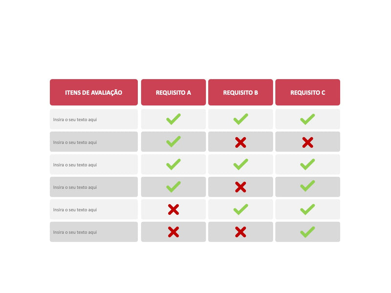 Comparações com Prós e Contas - Pacote com 9 Slides