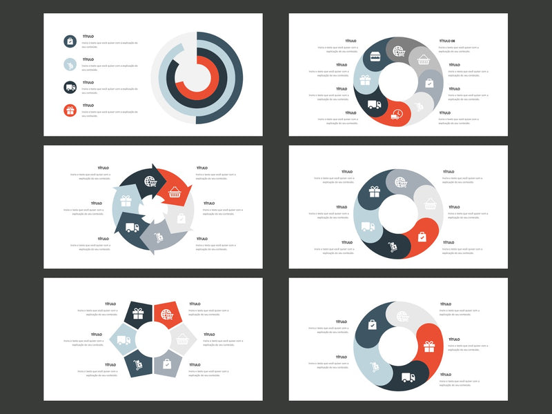 Processo Circular - Pacote com 6 slides