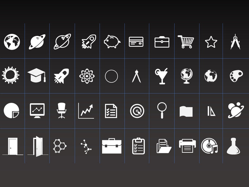 Ícones para apresentações - Pacote com 280 Ícones