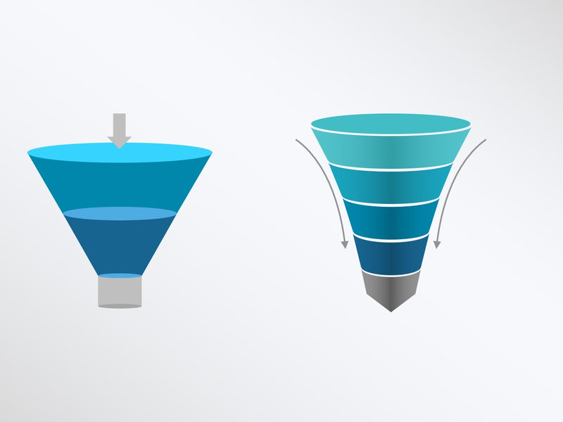 Infográfico com Funil - Pacote com 15 Slides