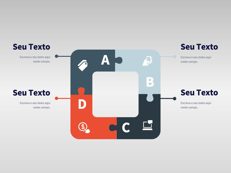 Infográficos Quebra-Cabeça - Pacote com 8 slides