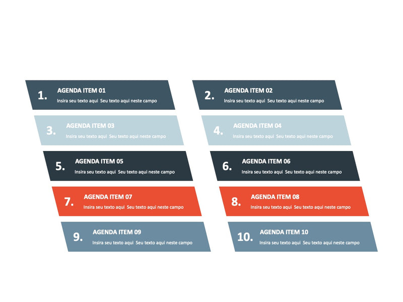 Agenda de Apresentação - Pacote de 12 Slides