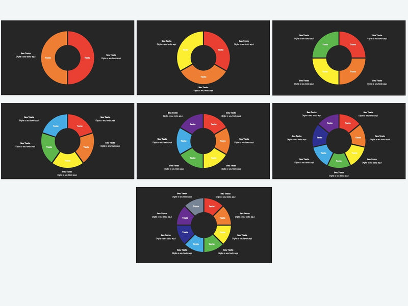 Processo de 8 Etapas Escuro - Pacote com 7 Slides