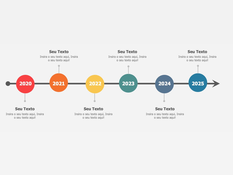 Linha do Tempo Modelo A - Pacote com 25 Slides